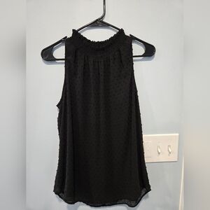 Daniel Rainn Black Textured Sleeveless Blouse